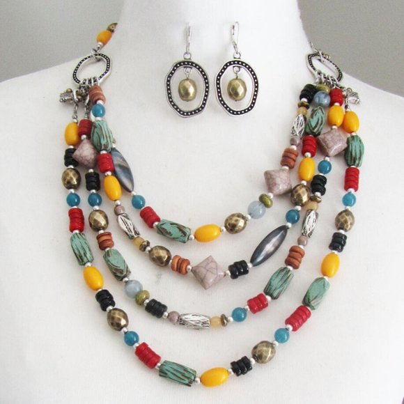 PD-29 Premier Designs Jewelry Here Comes the Sun Necklace + Earrings - Picture 2 of 5